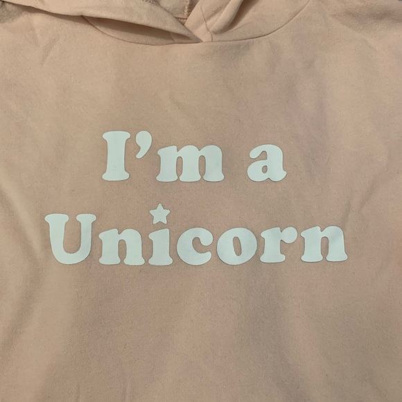 Cropped “I’m a Unicorn” hoodie sweater - Picture 3 of 3